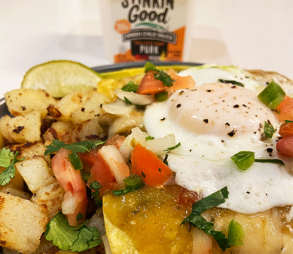green chile breakfast enchiladas